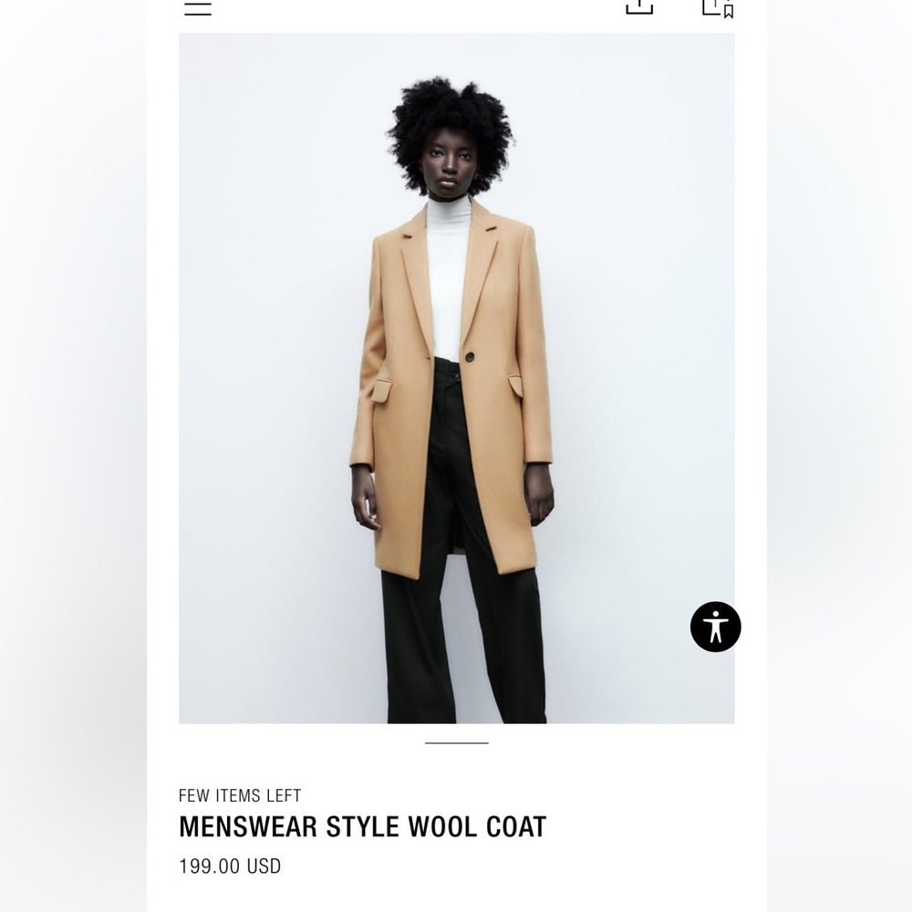 Zara coat medium size